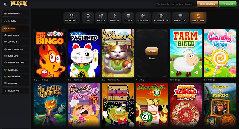 autres jeux wildsino casino