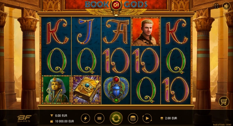 Interface de Book of Gods