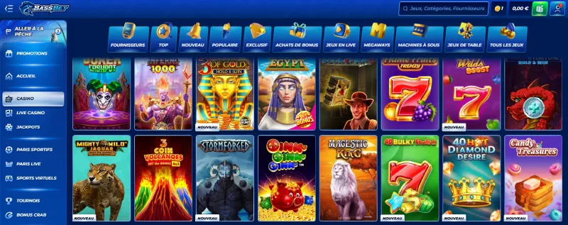Jeux de casino BassBet