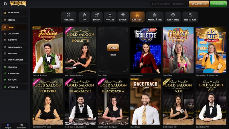 jeux live wildsino casino