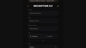 inscription wildsino etape 4