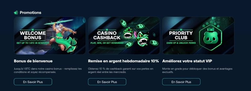 Les autres promotions sur Betpanda Casino