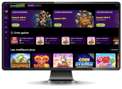 Spinmama Casino sur Ordinateur