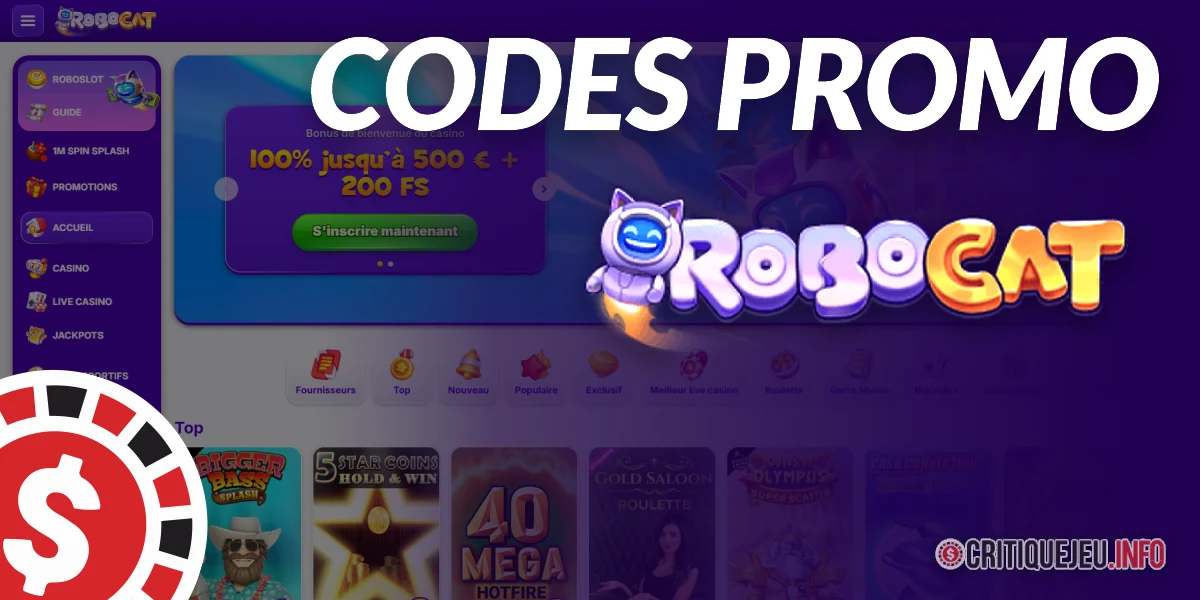Codes promo Robocat et bonus exclusifs en Juillet 2026