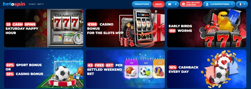 Autres promotions sur BetOspin