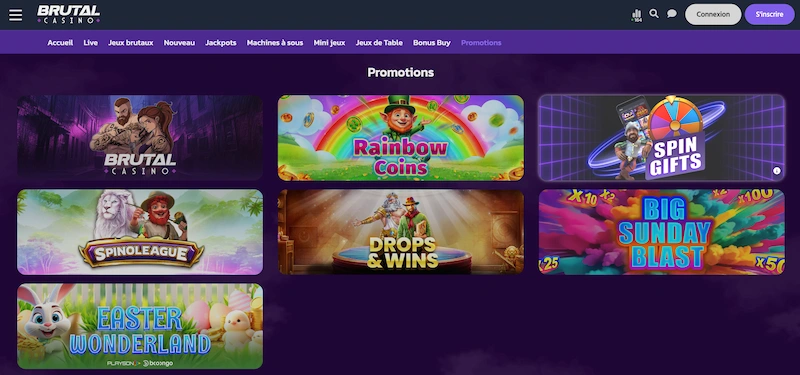autres promotions brutal casino