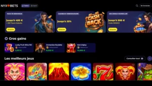 Capture d'&eacute;cran de l'&eacute;tape 1 pour s'inscrire sur Nyxbets