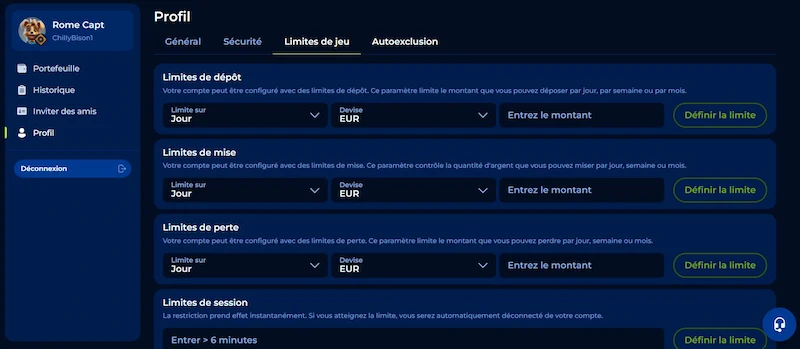 jeu responsable billionaire spin