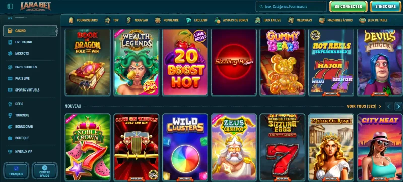 Les jeux sur Larabet