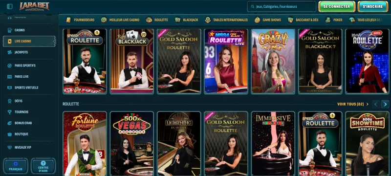 Live Casino sur Larabet