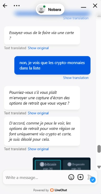 Moyens de paiement sur Lucky Max