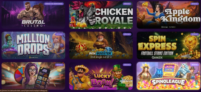 défis sur brutal casino