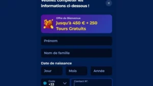 inscription billionaire spin etape 4