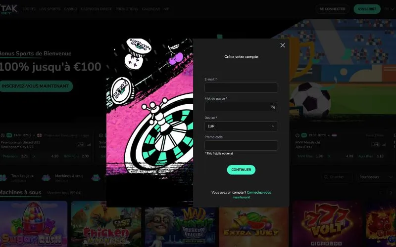 Codes Promos TikTak Bet et bonus actifs en Juillet 2026