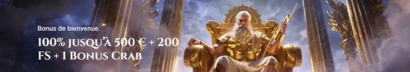 Capture d'écran du bonus de bienvenue sur Cazeus