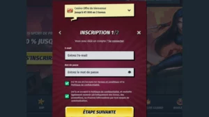 Capture d'&eacute;cran de l'&eacute;tape 4 de l'inscription sur AllySpin