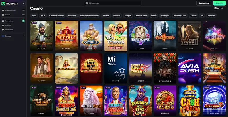 Capture d'écran des jeux de TrueLuck Casino