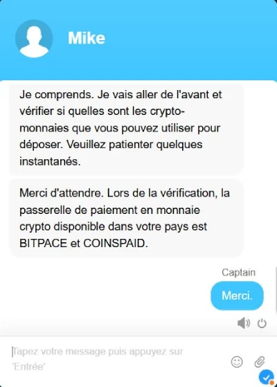 Echange avec le service client de VolerBet