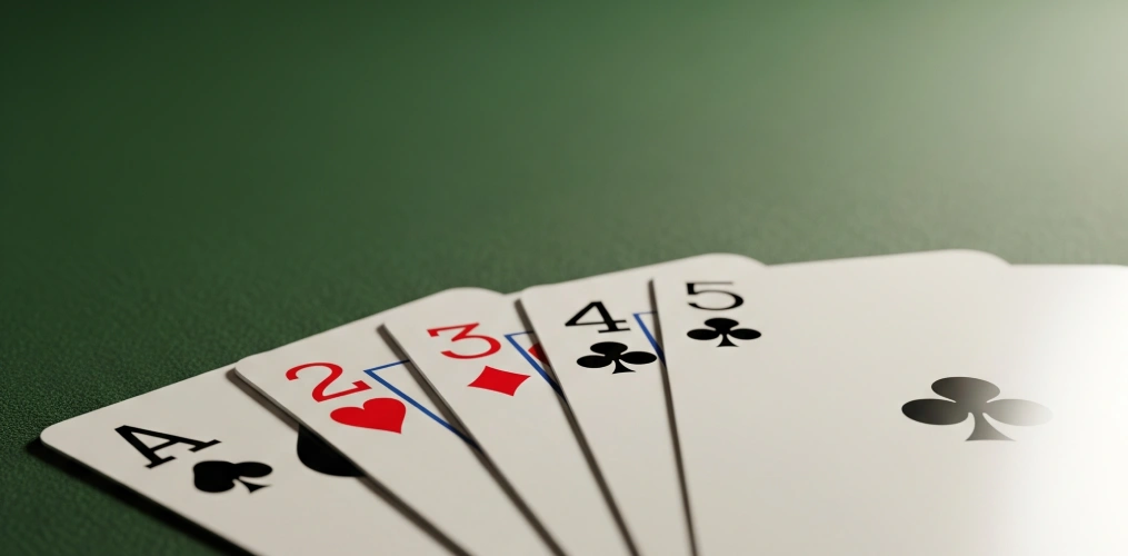 illustration des cartes de la meilleur main possible au poker razz