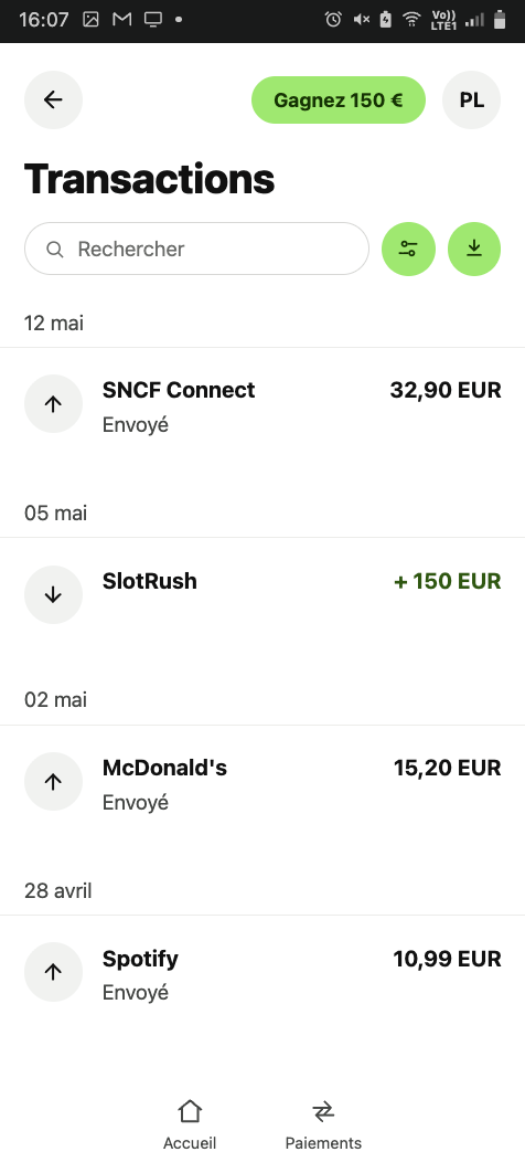 preuve de retrait sur slotrush