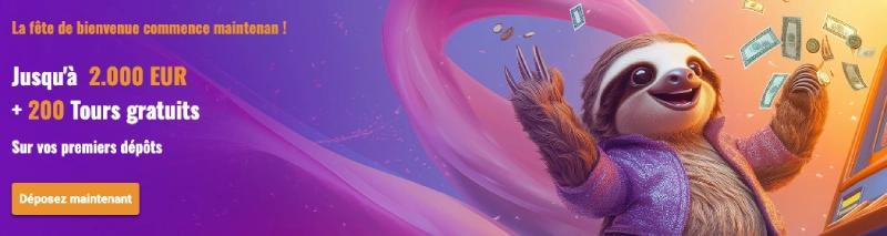 Capture d'&eacute;cran du bonus de bienvenue sur PartySpins
