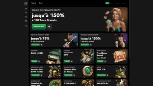 Capture d'&eacute;cran de la page des promotions sur OscarSpin