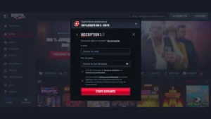 Capture d'&eacute;cran du premier formulaire d'inscription sur Mafia Casino