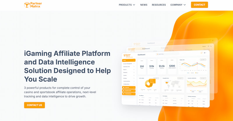 Capture d'écran du programme d'affiliation de EveryMatrix