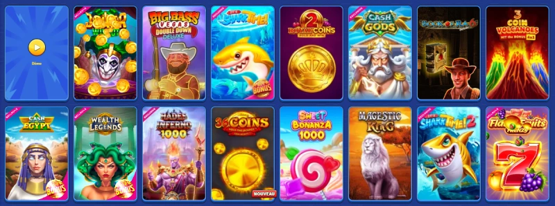 les autres jeux sur pistolo casino