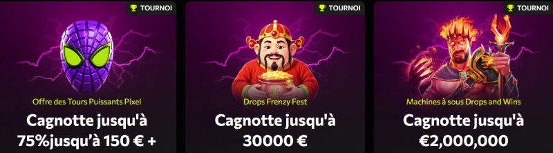 les événements et tournois sur instasino casino