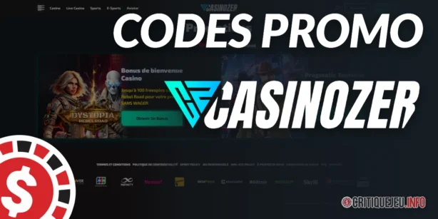 Codes Promo Casinozer et bonus actifs en Juillet 2026