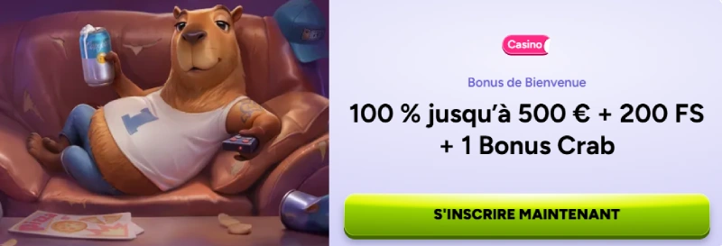 Banni&egrave;re de pr&eacute;sentation du bonus de bienvenue de SpinBara