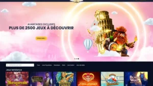 Capture d'&eacute;cran de la page d'accueil d'Europe777 Casino