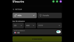 Capture d'&eacute;cran de l'&eacute;tape 4 d'inscription sur Instasino