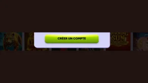 Capture d'&eacute;cran du bouton de cr&eacute;ation de compte sur SpinBara