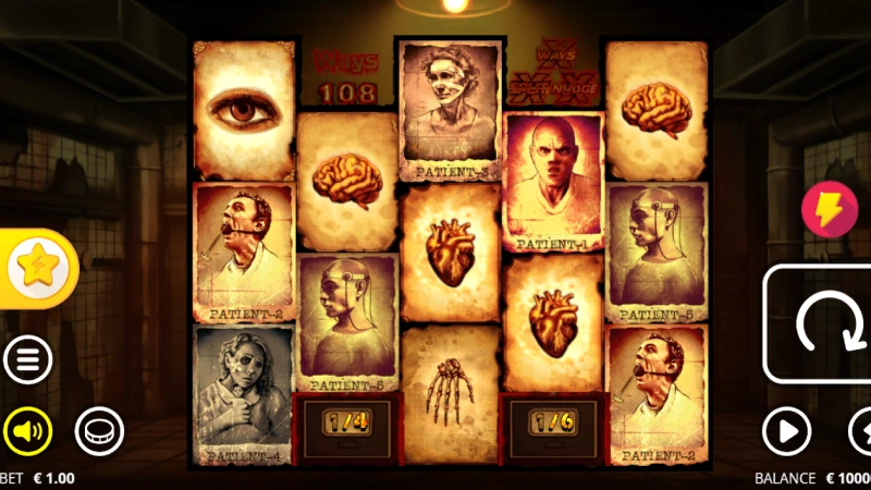 Capture d'écran de l'interface de la slot Mental