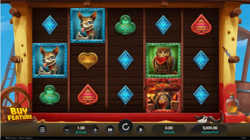Capture d'écran de l'interface de la slot Wild Chapo