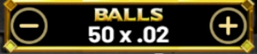 Capture d'écran du bouton pour sélectionner le nombre de billes sur Olympus Plinko