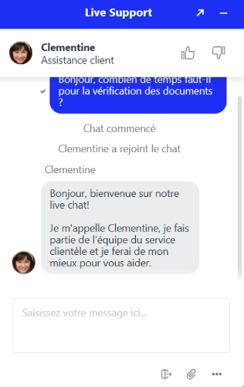 Echange avec le service client de SpinBara