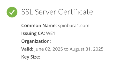 Certificat SSL SpinBara