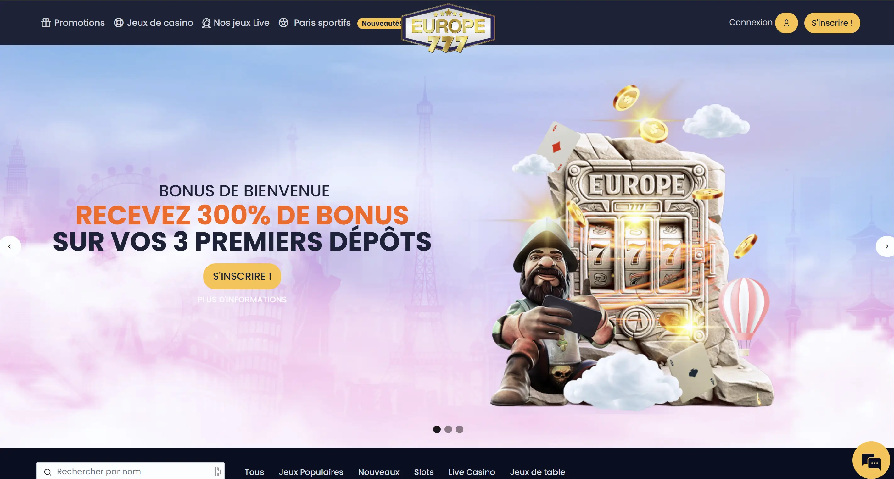 Interface de Bruno Casino