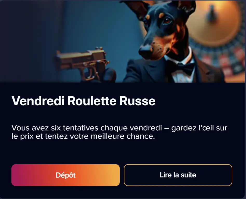 bonus casino vendredi puppybet