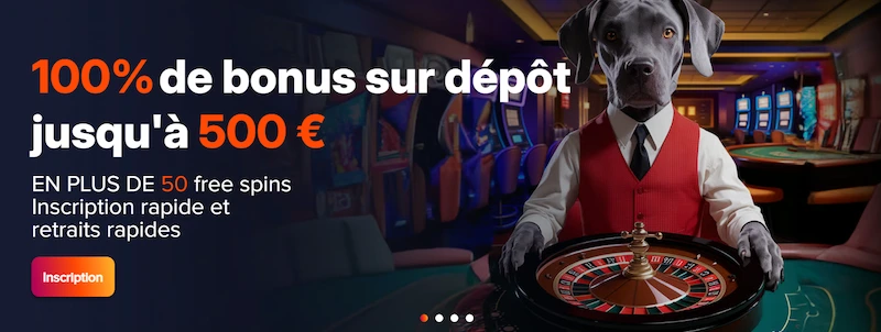 Capture d'écran du bonus de bienvenue sur PuppyBet