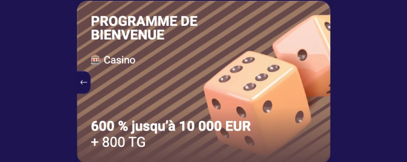 Banni&egrave;re de pr&eacute;sentation du bonus de bienvenue IgoBet