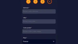 Capture d'&eacute;cran de l'&eacute;tape 6 de l'inscription sur PuppyBet