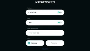 Capture d'&eacute;cran de l'&eacute;tape 4 de l'inscription sur Slotexo