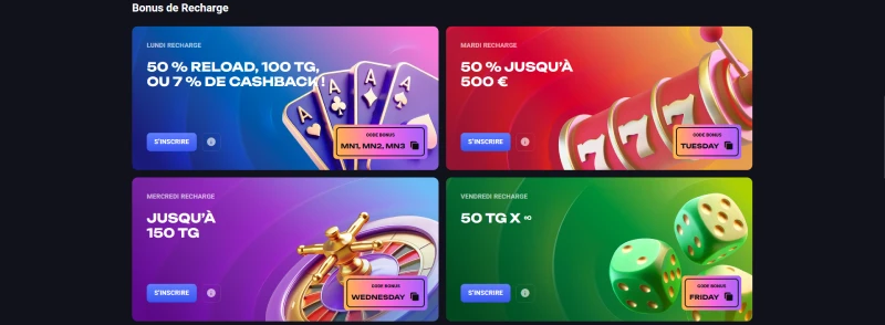 Capture d'&eacute;cran des promotions sur Spinaura