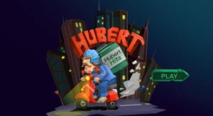 Ecran d'accueil du mini jeu hubert hits