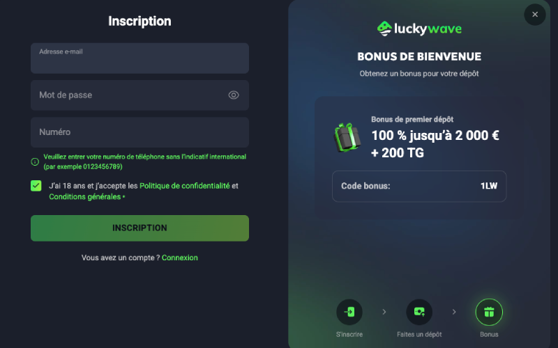 Luckywave bonus