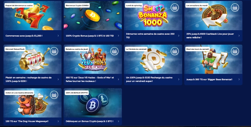 les autres promotions frostybet